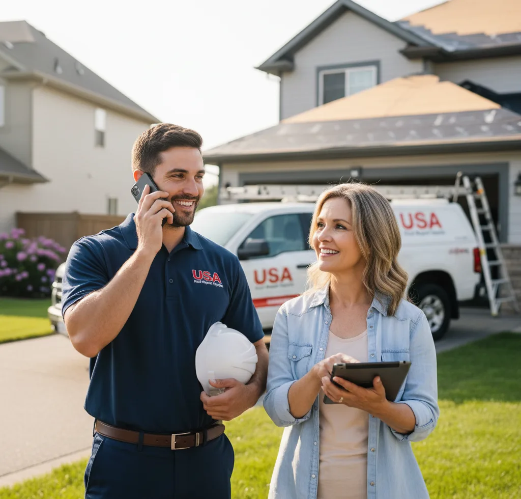 USA Roof Repair Experts customer support in Peyton